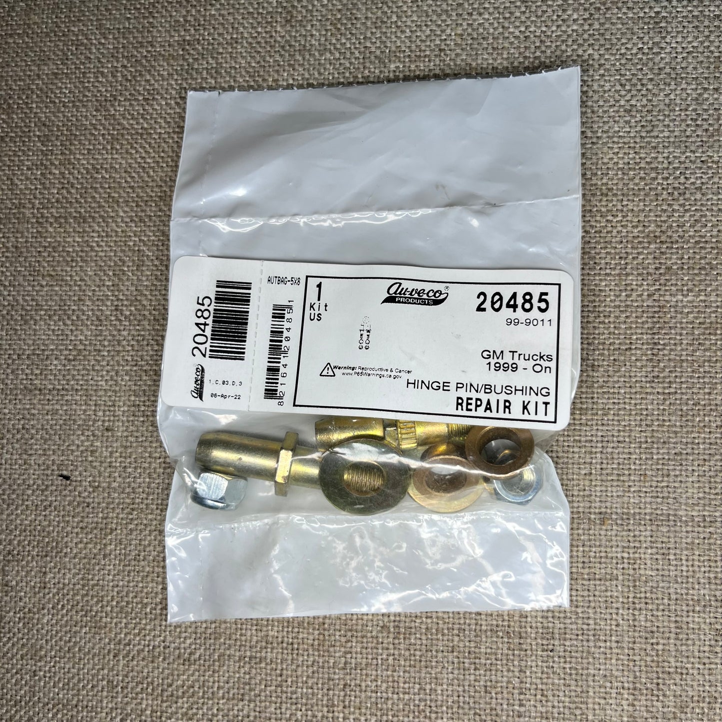 Door Hinge Pin & Bushing Repair Kit GM C/K Pick-ups & SUV'S Auveco 20485 USA