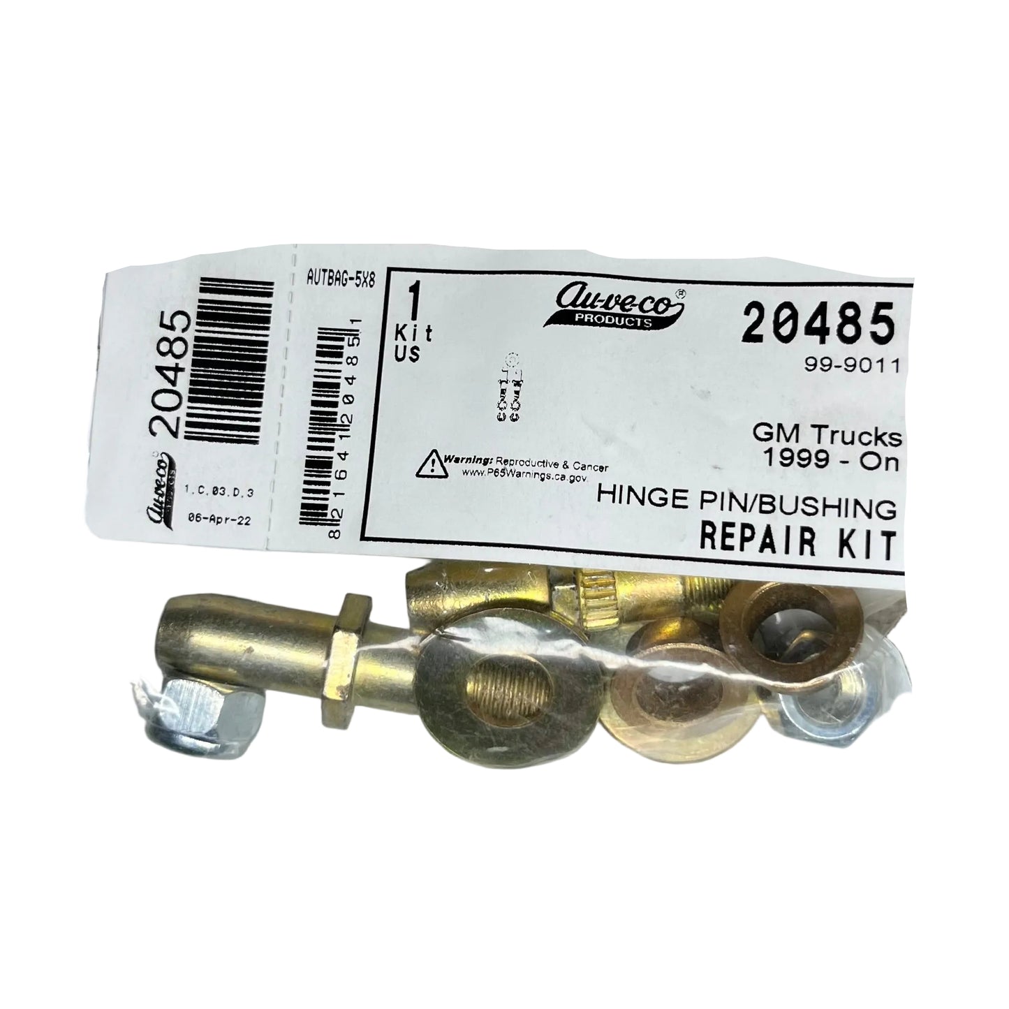 Door Hinge Pin & Bushing Repair Kit GM C/K Pick-ups & SUV'S Auveco 20485 USA