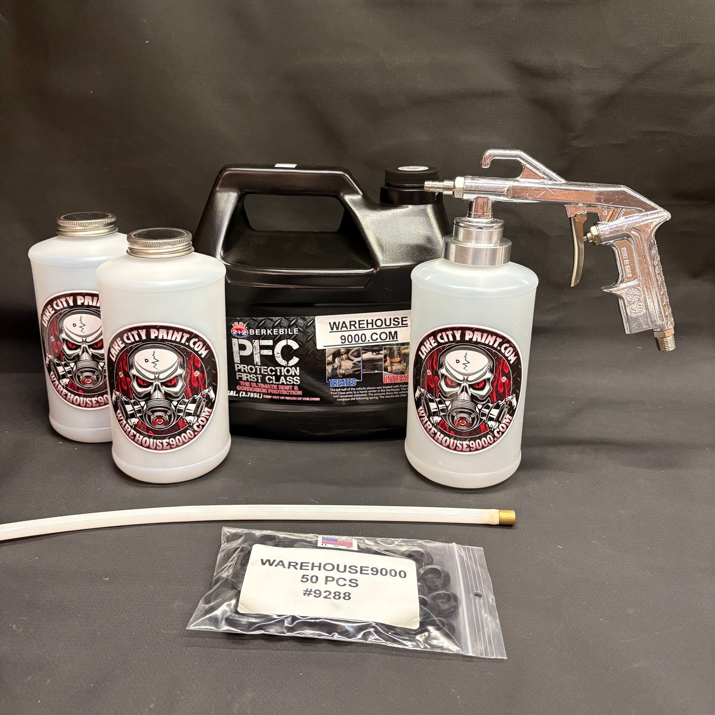 Gal. PFC Amber, Semi Pro Undercoating Gun, 1 Wand, 3 W Qt. Bottles, and 50 Rust Plugs