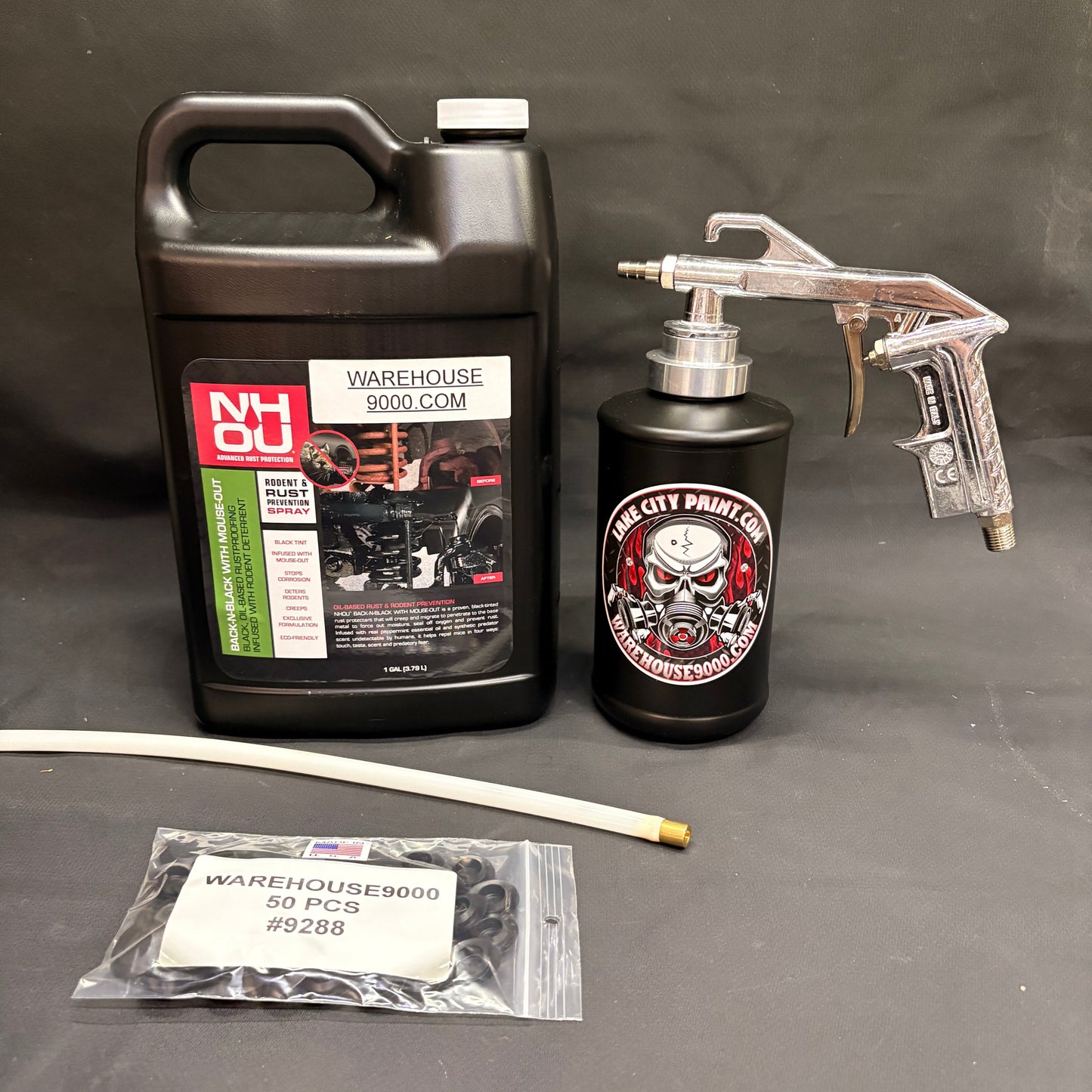 Gal. NH Oil, Semi Pro Undercoating Gun, 1 Wand, 1 B Qt. Bottle, and 50 Rust Plugs