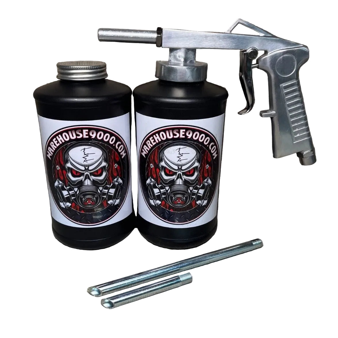 astro economy undercoating spray gun with bottle and rust protection fluid for automotive undercoating application