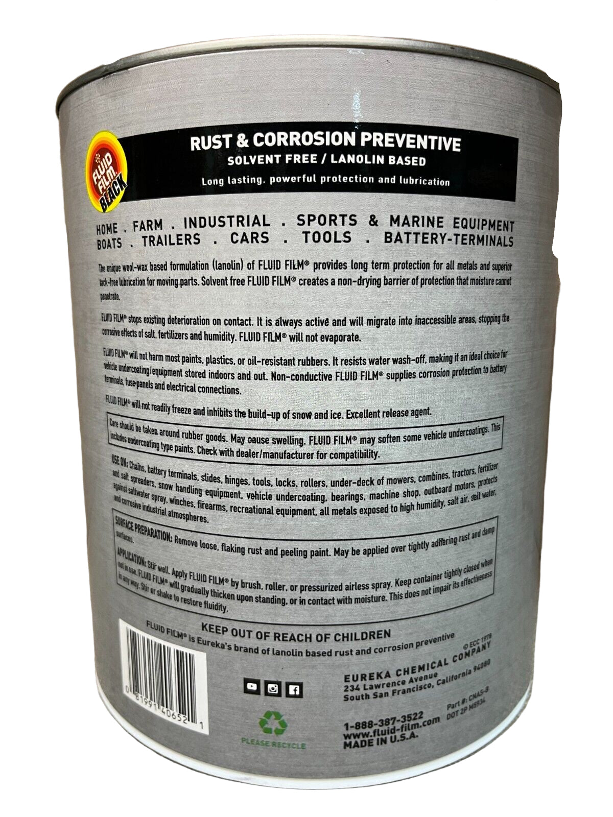 Gallon Fluid Film Black Undercoat with Standard Spray Gun, and 1 Qt Bottle