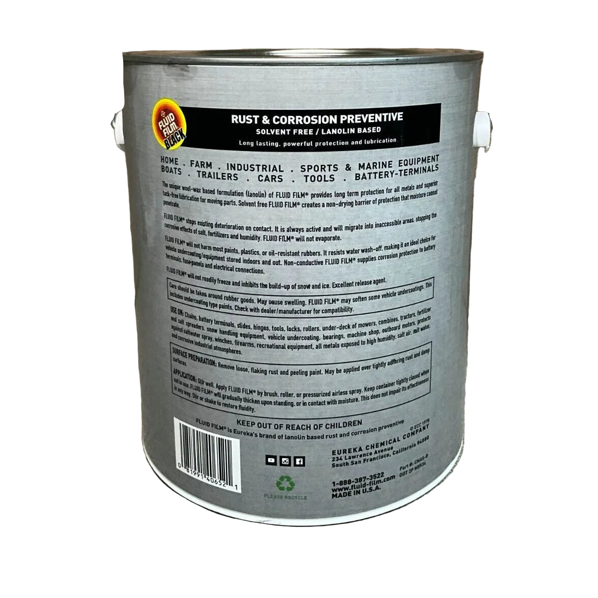 Fluid Film Black Gallon, Long Lasting Corrosion Penetrant & Lubricant