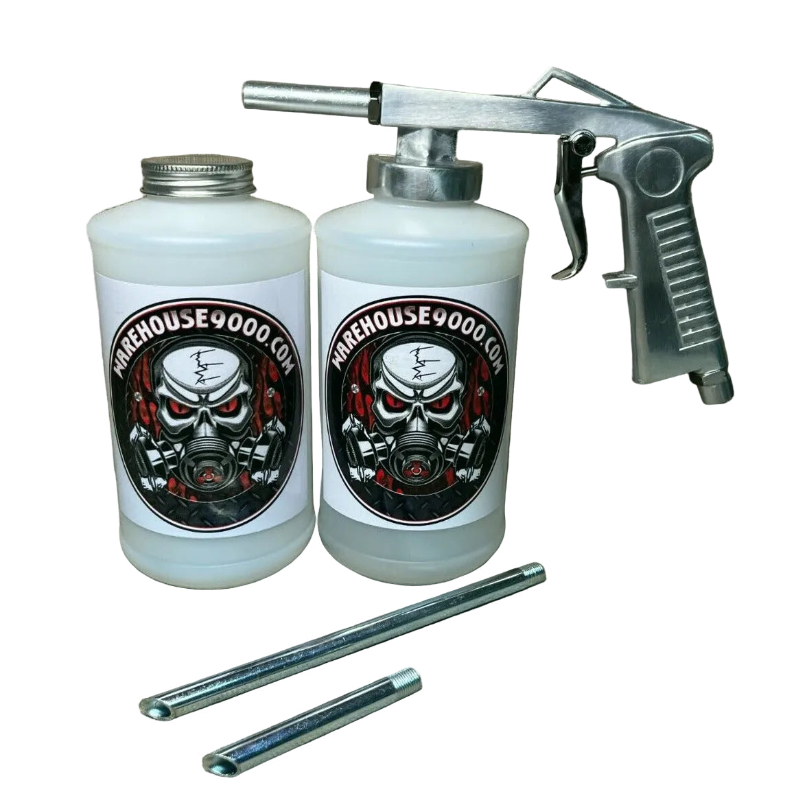 astro economy undercoating spray gun with bottle and rust protection fluid for automotive undercoating application