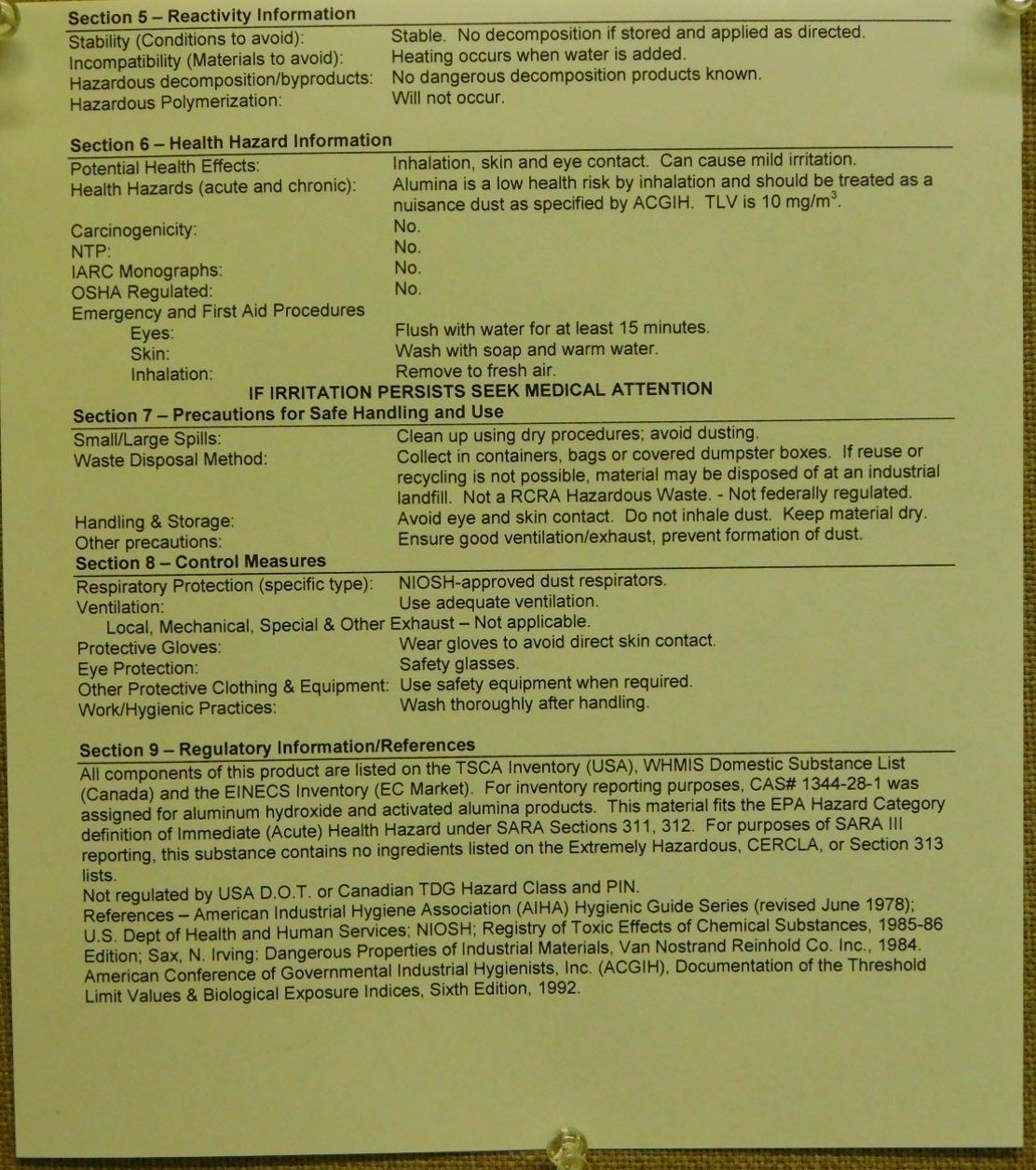 Activated Alumina Absorbent Desiccant 1/8 diam. 5 lb. USA Made New Inventory