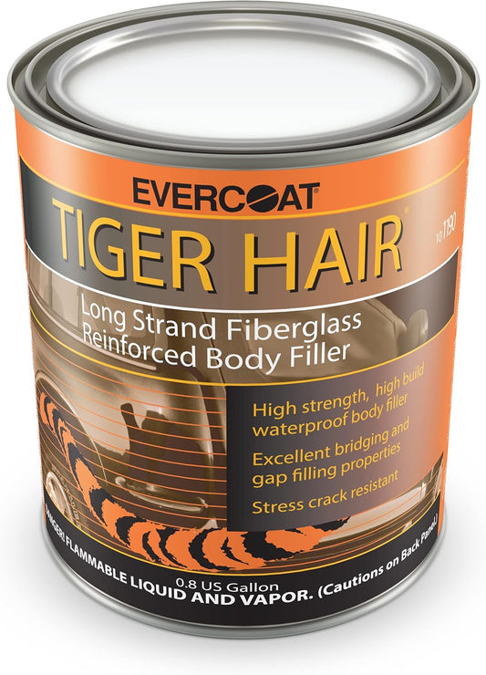 Evercoat Tiger Hair Long Strand Fiberglass reinforced Waterproof Body Filler (128 Fl. oz) WITH HARDENER(101190)