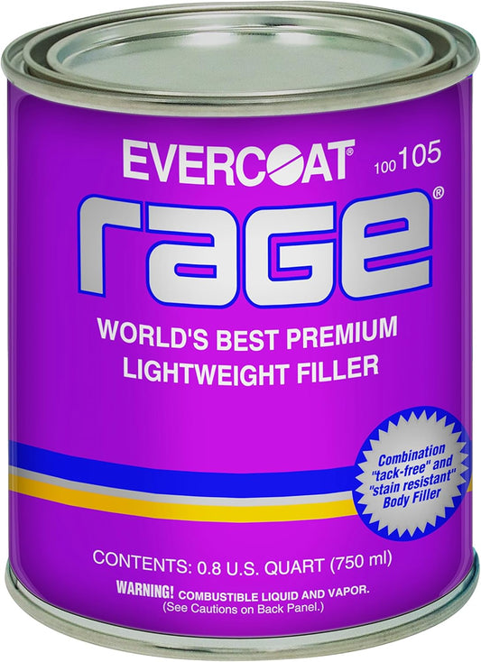 Evercoat 105 Rage Premium Lightweight Body Filler - 0.8 US Quart (750 ml) WITH HARDENER