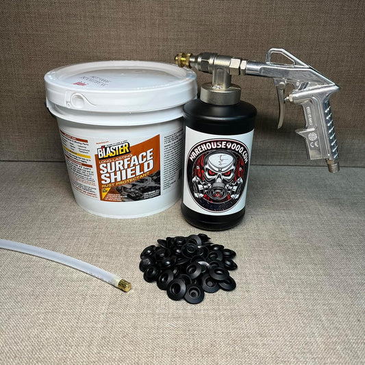 Gallon PB Blaster Surface Shield, with Pro Undercoating Spray Gun, 360* Wand, 1 Quart Bottle, and 50 Rust Plugs