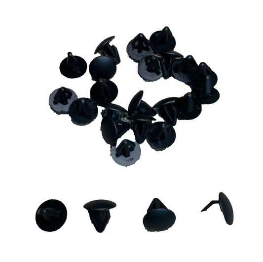 50 Auveco 14723 Black Nylon Retaining Clips  For Import Auto Niisson