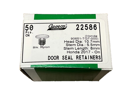 50 Auveco 22586 Door Seal Retainer for Honda 90651-TG7-000