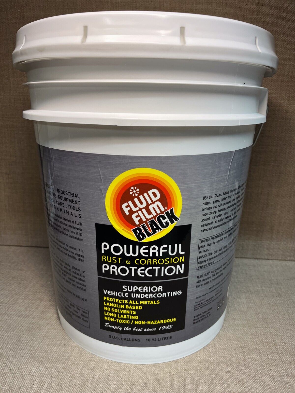 Pail Fluid Film Black, Pro Undercoating Gun, 2 Wands, 3 Quart Bottles, and 50 RP