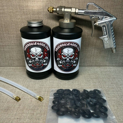 Pro Undercoating Spray Gun with 2 Wands, 2 Quart Bottles, and 50 Rust Plugs