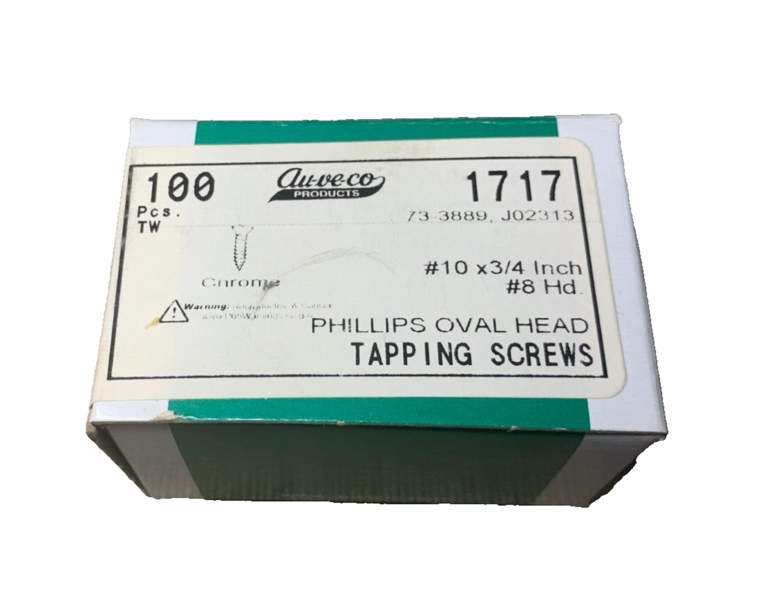 100 Auveco 1717 Phillips Oval Head Tapping Screws