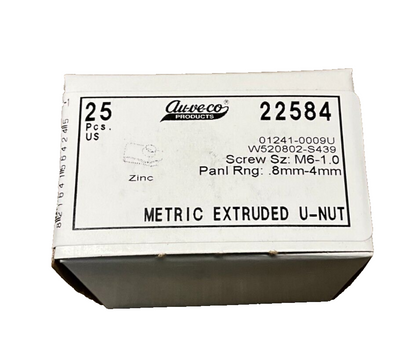 25 Auveco - 22584 - Extruded U-Nut M6-1.0 Screw Size