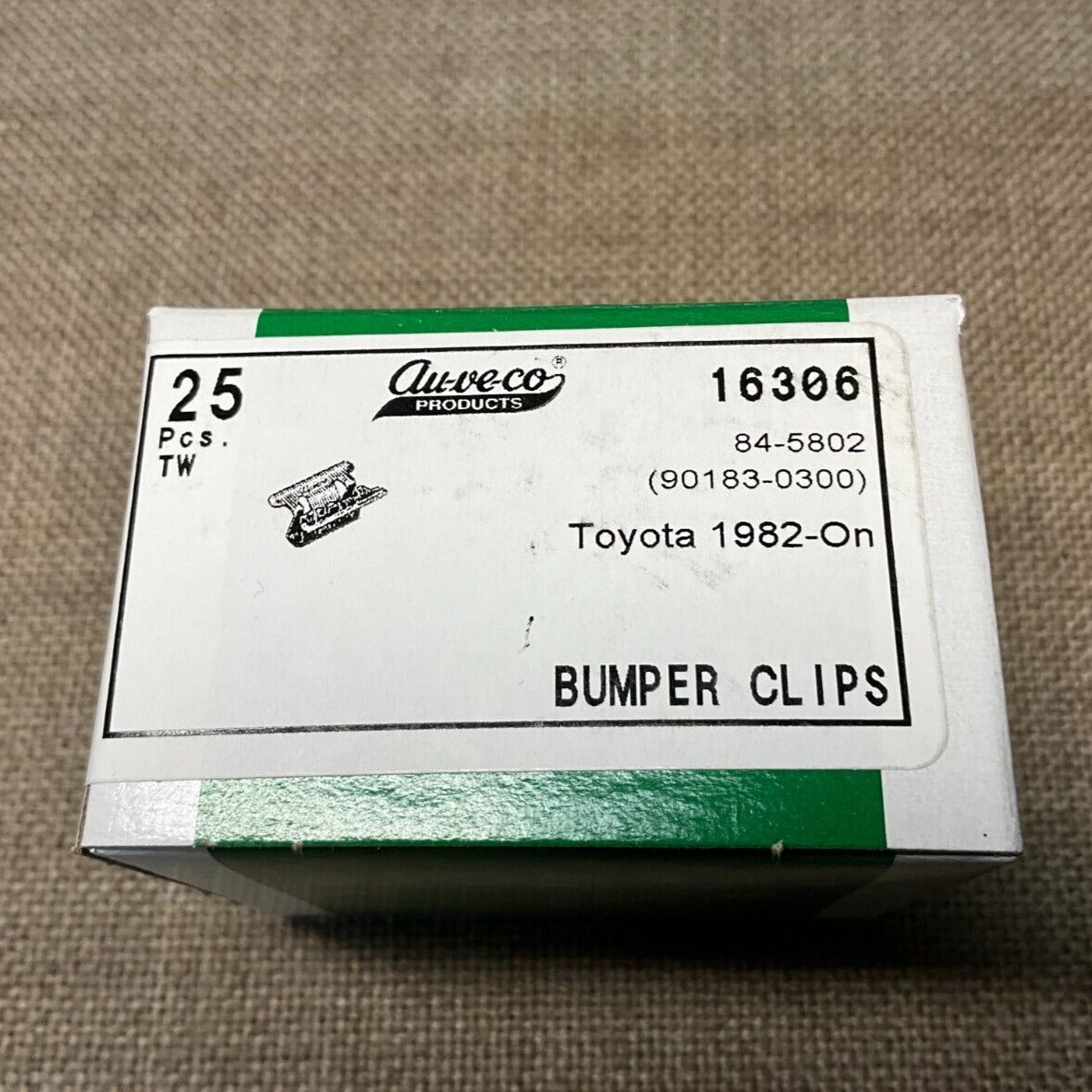25 Auveco 16306 Front Bumper Cushion Clip Metal Retainer For Toyota 90183-03001