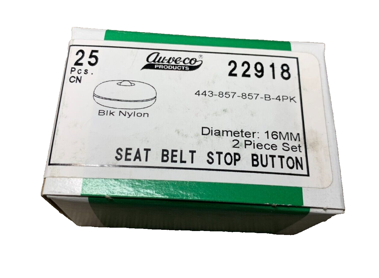 25 Auveco 22918 Seat Belt Stop Button for Aud & VWW 443-857-847-B-4PK