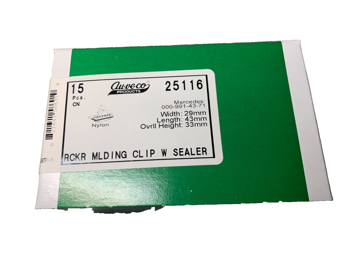 15 Auveco - 25116 - Merccedes Rocker Moulding Clip W/ Sealer