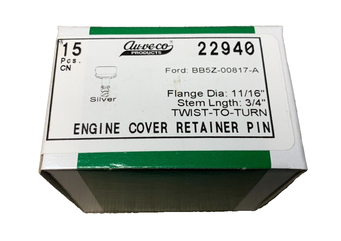 15 Auveco 22940 Engine Cover Shield Thumb Pin Screw Retainer for Ford F150 Edge+