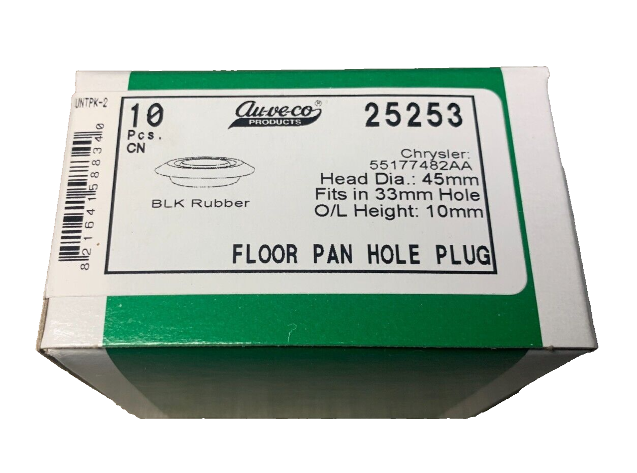 10 Auveco 25253 Floor Pan Hole Plug 55177482AA