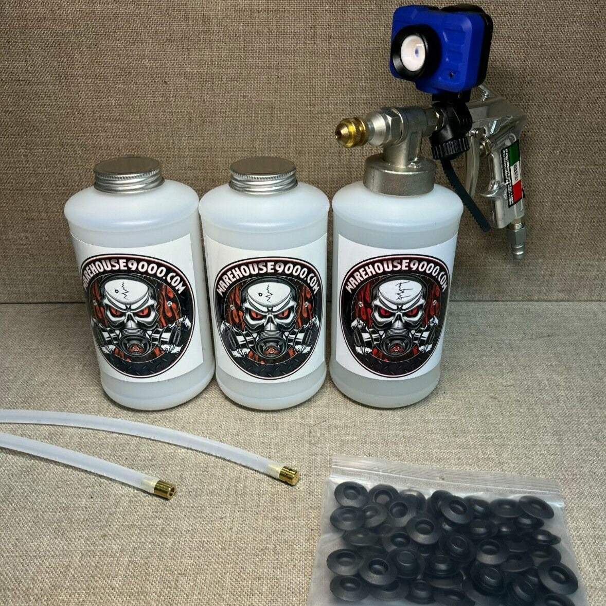 Pro Undercoating Gun Kit with Spray Gun Light Attachment