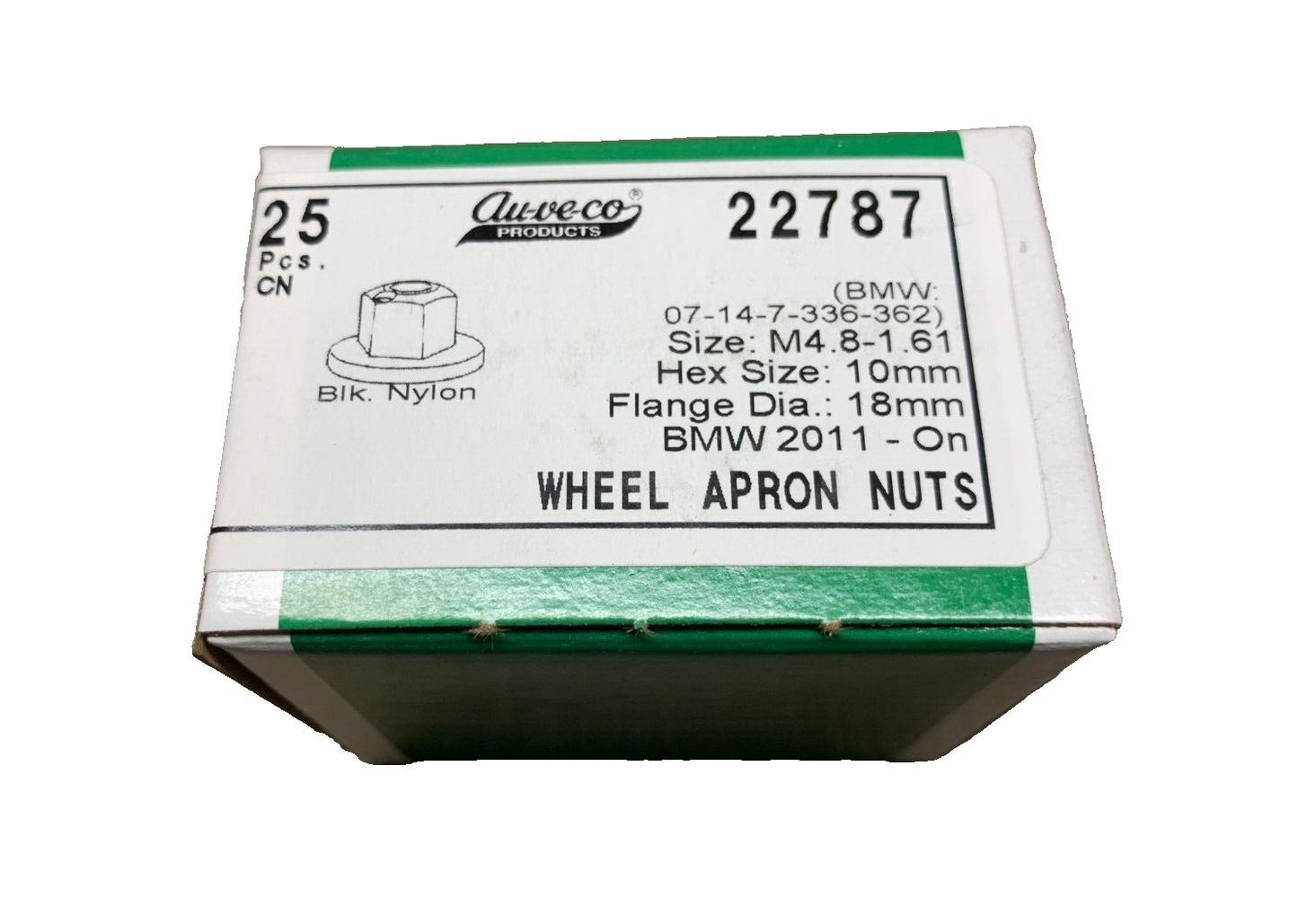 25 Auveco 22787 Wheel Apron Nuts 07-14-7-336-362