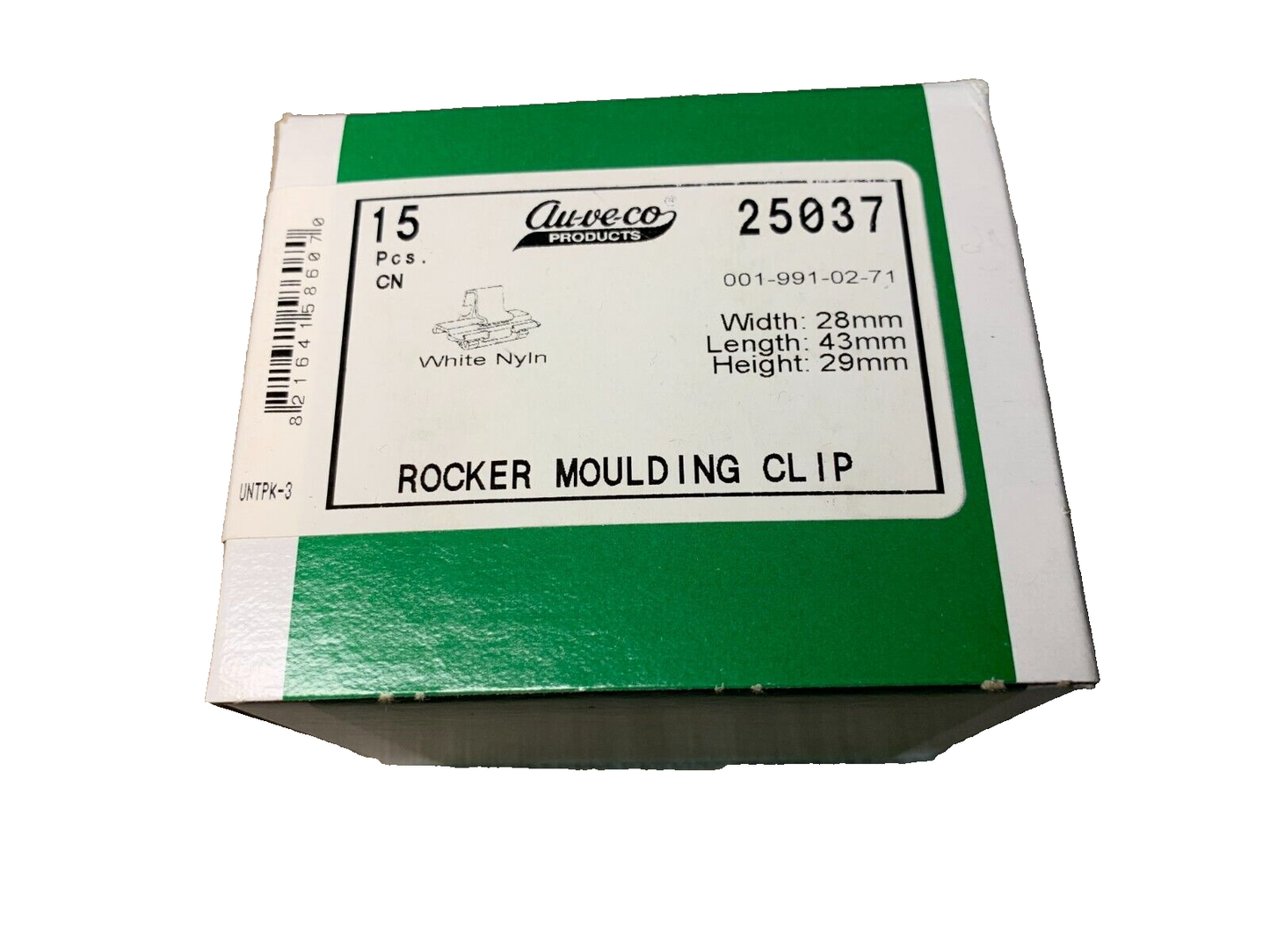 15 Auveco 25037 Rocker Moulding Clip for Merced 001-991-02-71
