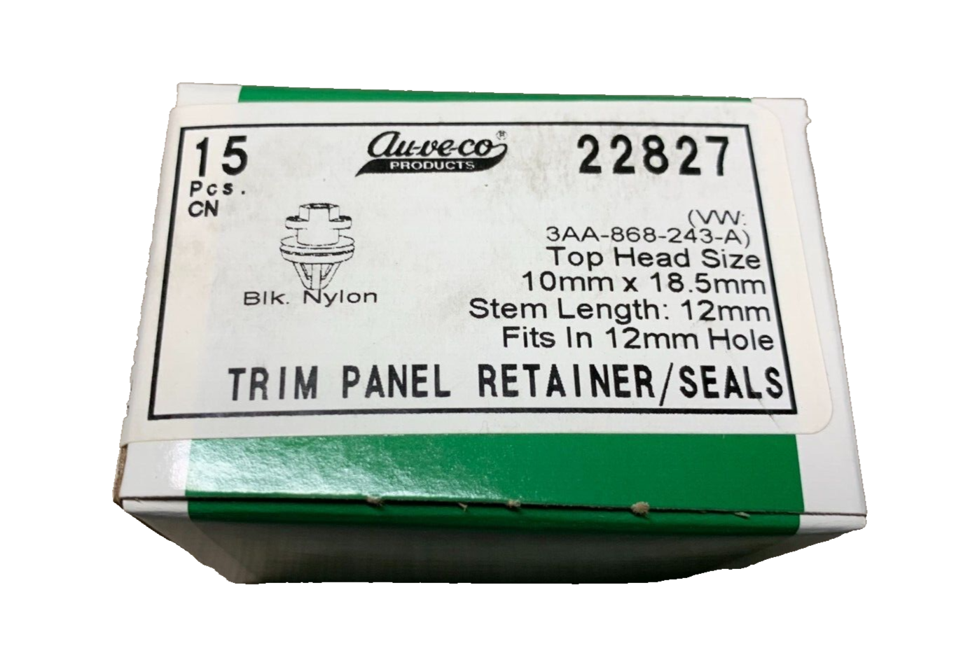 15 Auveco 22827 Trim Panel Retainer/Seals  3AA-868-243-A