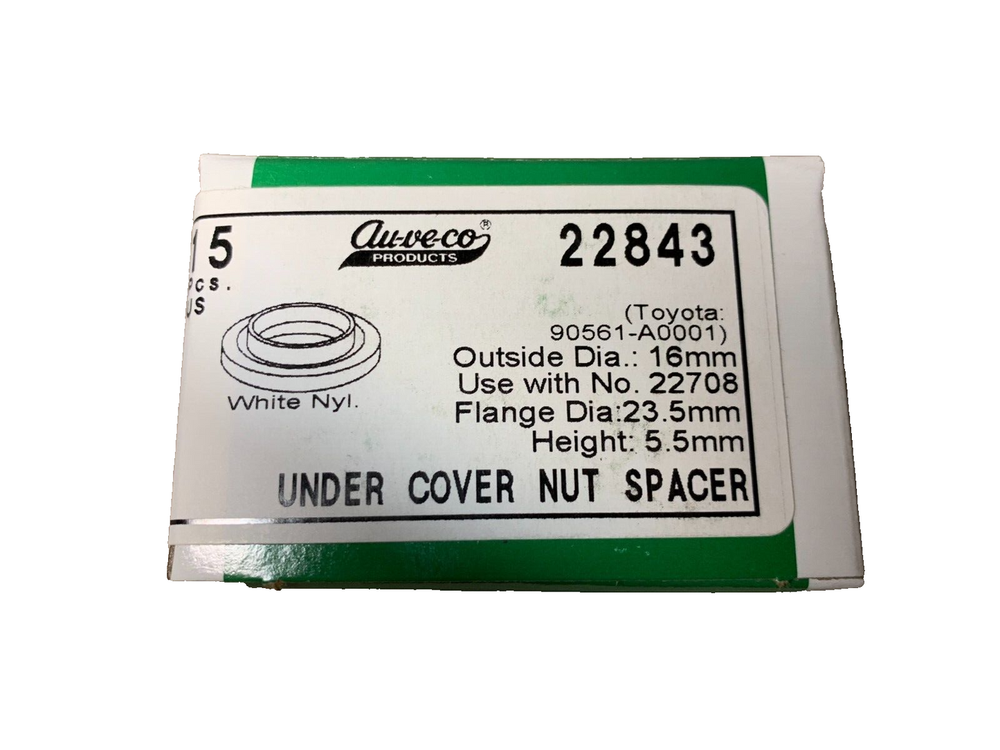 15 Auveco 22843 Under Cover Nut Spacer for Toy/Lex 90561-A0001