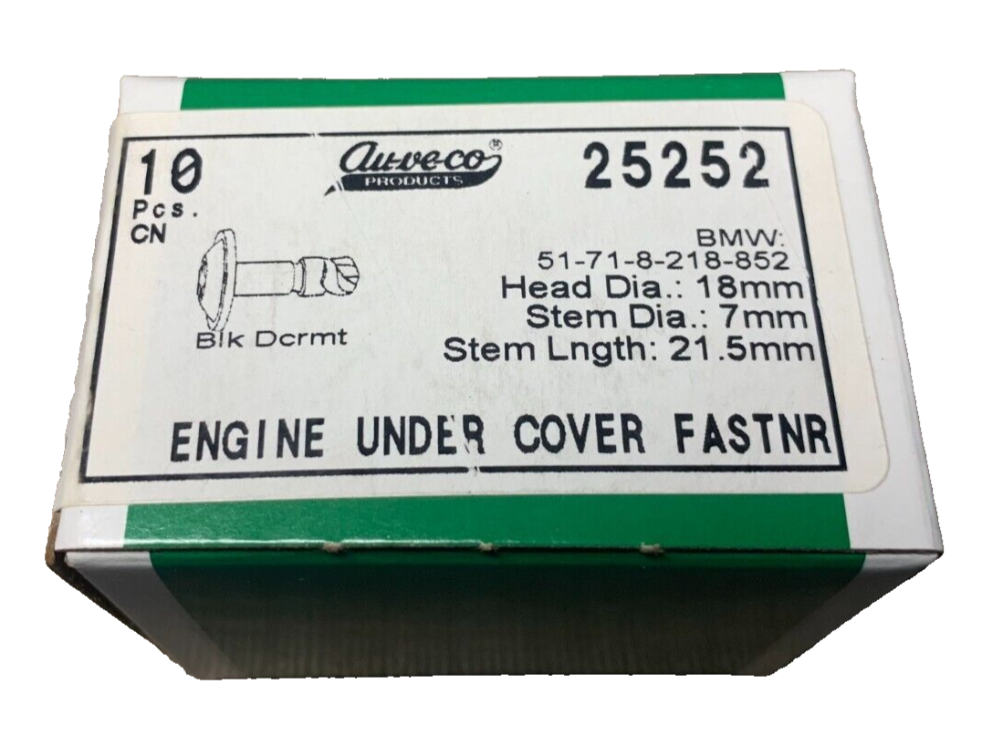 10 Auveco - 25252 - Engine Under Cover Fastener