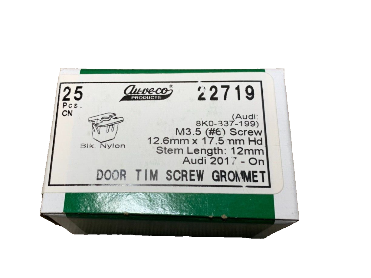 25 Auveco 22719 Exterior Door Trim Screw Grommet Auudi: 8K0-