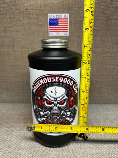 20 Empty Black Quart Bottles & Lids. Fits Pro Undercoating & Standard Guns "USA"