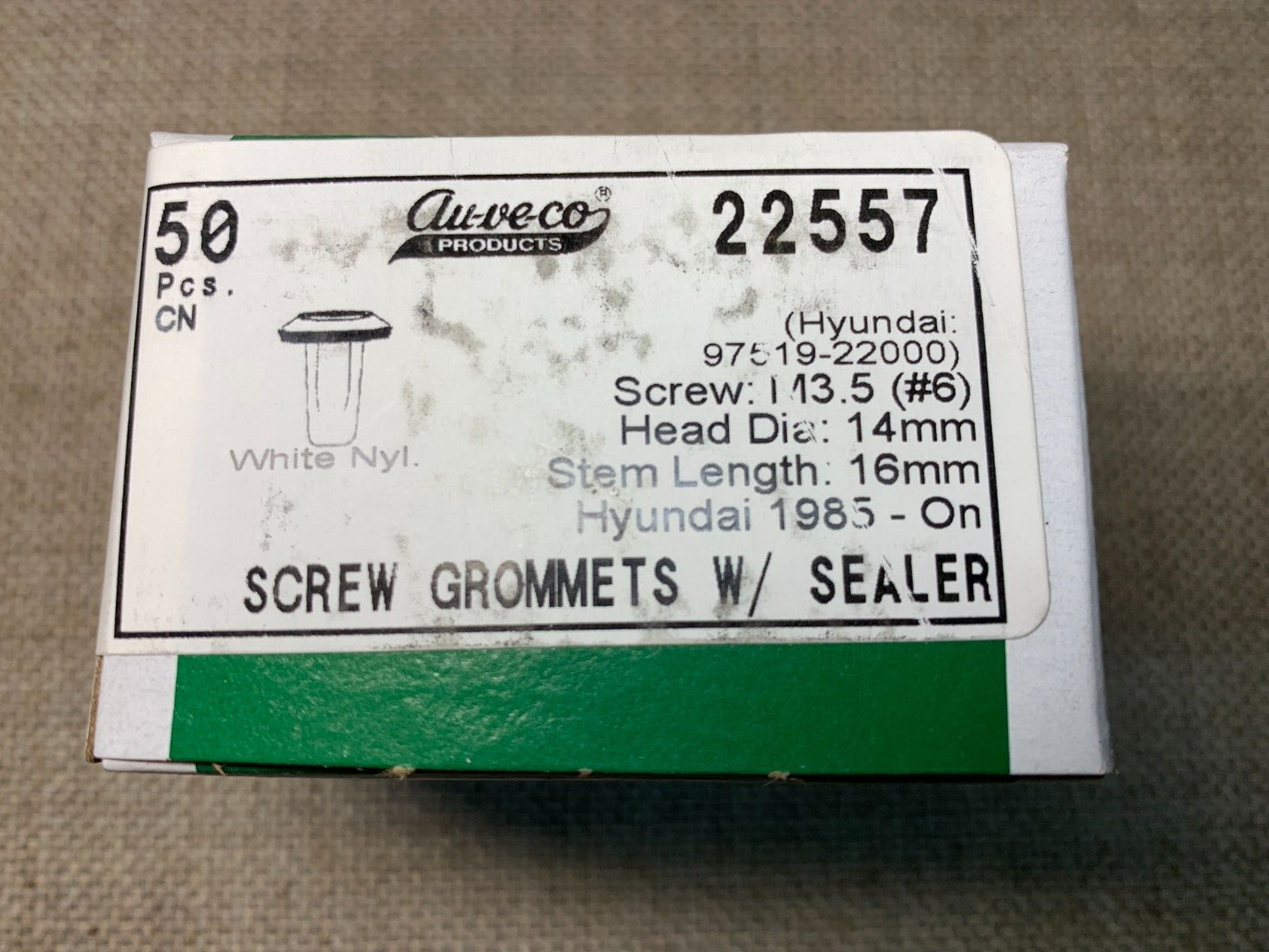 50 Auveco 22557 Hyunda Specialty Screw Grommet W/Sealer