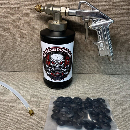 Pro Undercoating Spray Gun with 1 Straight Wand, 1 Quart Bottle, and 50 Plugs