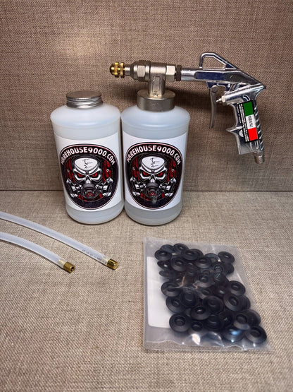 Pro Undercoating Spray Gun with 2 Wands, 2 Quart Bottles, and 50 Rust Plugs