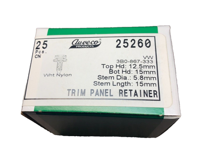 25Auveco 25260 Trim Panel Retainer 3B0-867-333