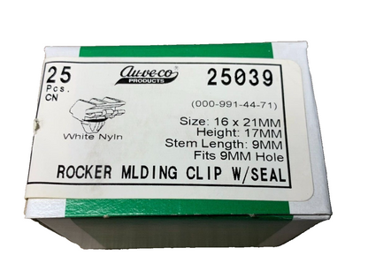 25 Auveco 25039 Rocker Moulding Clip With Sealer, for Merced 000-991-44-71