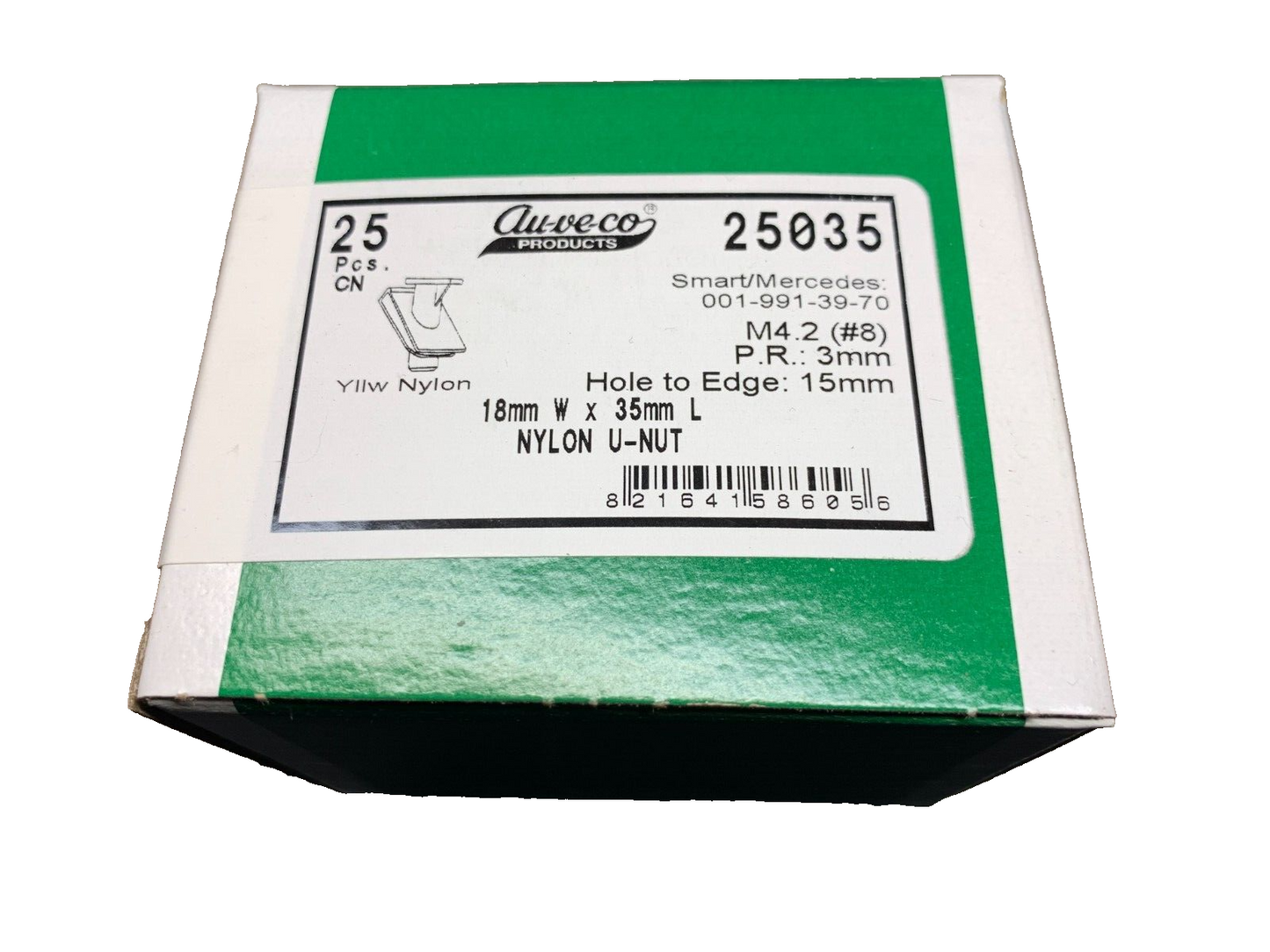 25 Auveco - 25035 - Merced/Smart Nylon U-Nut