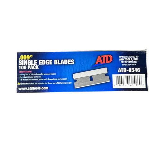 ATD .009" Single Edge Blades 100 Pack