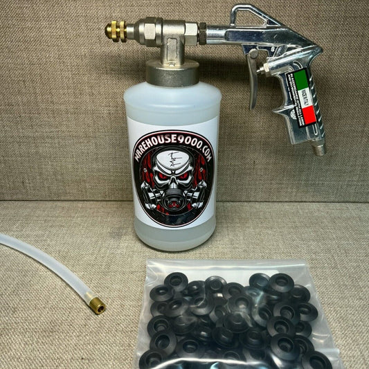 Pro Undercoating Spray Gun with 1 Straight Wand, 1 Quart Bottle, and 50 Plugs