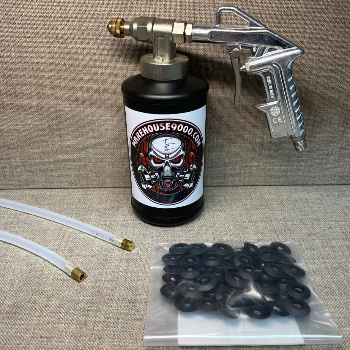 Pro Undercoating Spray Gun with 2 Wands, 1 Quart Bottle, and 50 Rust Plugs