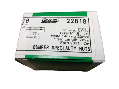 Auveco - 22818 -  Bumper Specialty Nut Ford W715197-S439