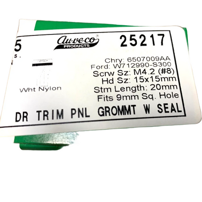 25 Auveco 25217 Door Trim Panel Grommet W/Seal, Nylon