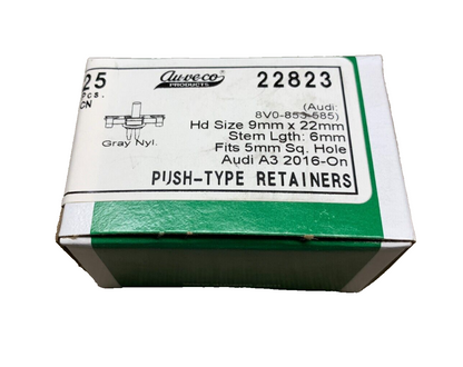 25 Auveco 22823 Push-Type Retainers 8V0-853-685