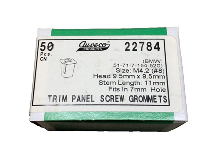 50 Auveco 22784 Trim Panel Screw Grommets 51-71-154-520