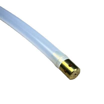 Undercoating spray wand attachment with 360 degree nozzle for applying rust prevention fluid inside frame rails

