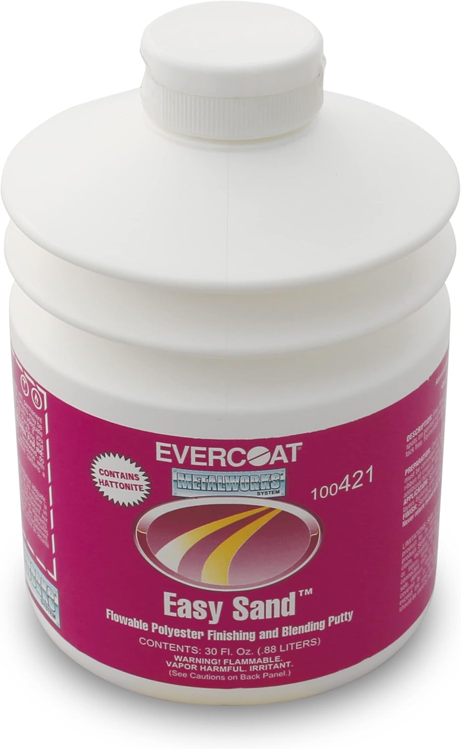 Evercoat Easy Sand Polyester Finishing & Blending Putty for Steel, Fiberglass & More - 30 Fl Oz WITH HARDENER