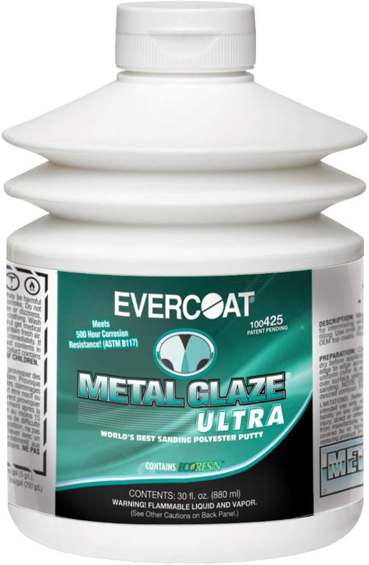 Evercoat Metal Glaze Ultra-Premium Putty (30 fl. oz) with Hardener (100425)