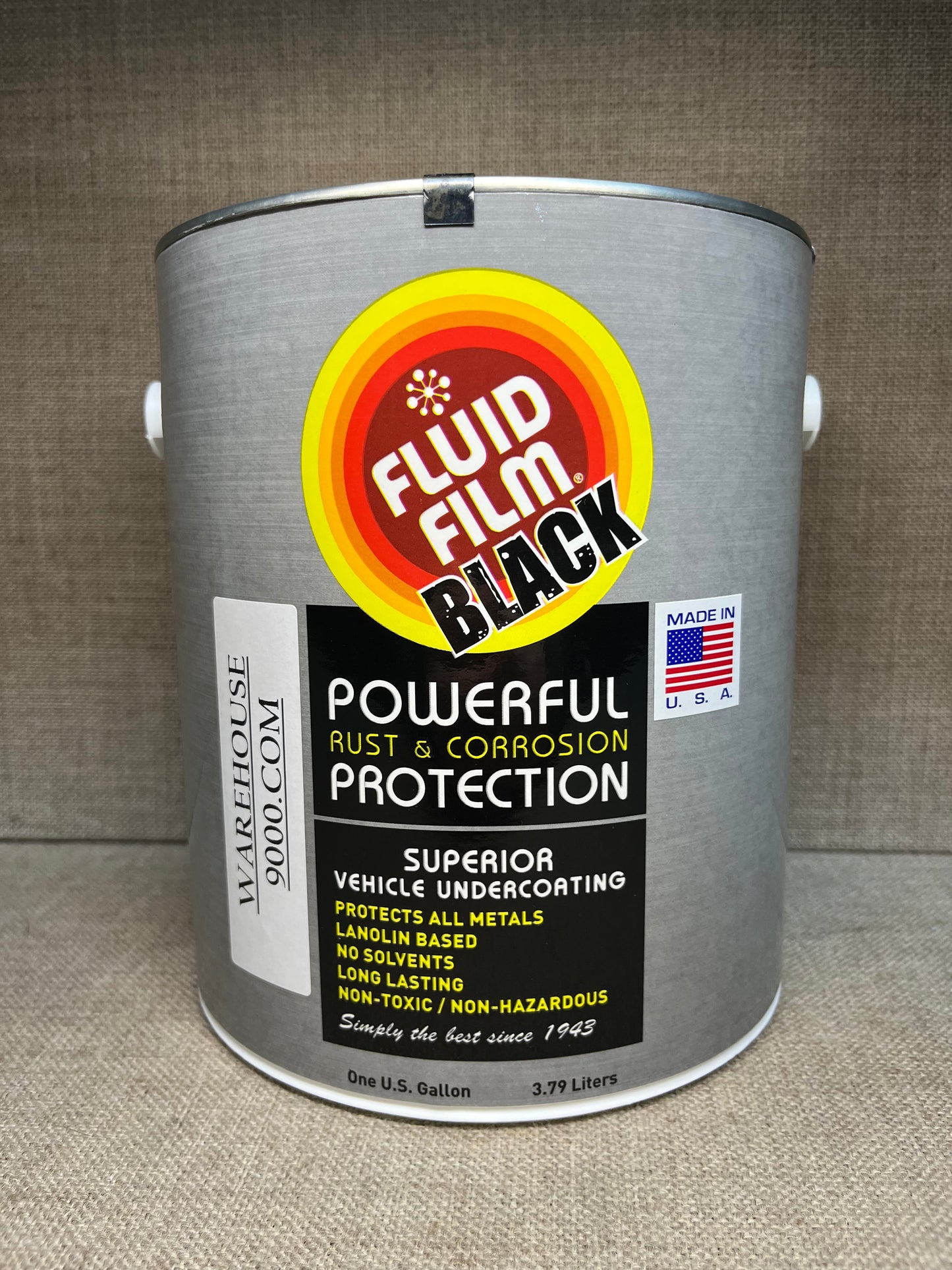 Gallon Fluid Film Black, Pro Undercoating Spray Gun, 2 Wands, 3 Quart Bottles, and 50 Rust Plugs