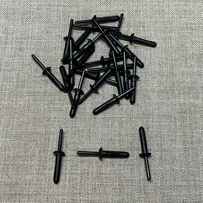 25 Black Nylon Blind Rivets Auveco 13751 GM:10184895 Ford:N803862-S & Chrysler