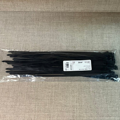 25 Cable Ties Auveco 15148 Self Clamping Cable and Harness Straps Universal